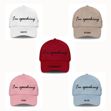 Load image into Gallery viewer, Adjustable Chino Cotton Twill Hat, "I'm Speaking" Embroidered Quote, Political Statement Accessory