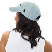 Load image into Gallery viewer, Adjustable Cotton Denim Hat, "I'm Speaking" Embroidered Quote, Political Statement Accessory