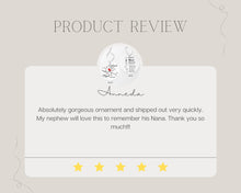 Load image into Gallery viewer, Red Cardinal, Ornament, Memorial Gift, Personalised Ornament, Gift for Grandma