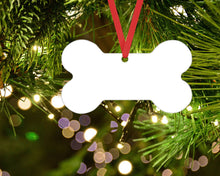 Load image into Gallery viewer, Sublimation Blanks, Dog Bone Christmas Ornament, MDF, Double Sided