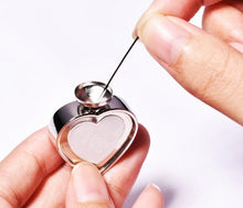 Load image into Gallery viewer, Set of 5 Sublimation Blank, Ashes Necklace, Heart, Cremation Jewelry, Urn Necklace, Ashes Keepsake, Pet Memorial Jewelry, Ready to Ship, RTS