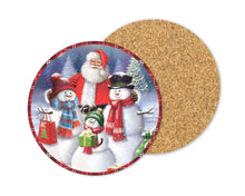 Load image into Gallery viewer, Round MDF Coasters Sublimation Blanks Wood Coasters Cork Crafts Drink Coasters Heat Transfer Absorbent Coffee Coasters Ready to Ship