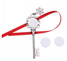 Load image into Gallery viewer, Metal Santa Magic Key Sublimation Blanks Father Christmas Eve Box Fillers for Kids Personalized Key Santas Key Kids Christmas Decoration