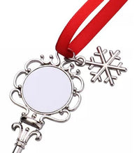 Load image into Gallery viewer, Metal Santa Magic Key Sublimation Blanks Father Christmas Eve Box Fillers for Kids Personalized Key Santas Key Kids Christmas Decoration