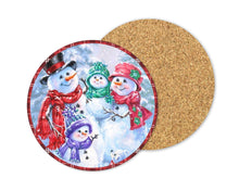 Load image into Gallery viewer, Round MDF Coasters Sublimation Blanks Wood Coasters Cork Crafts Drink Coasters Heat Transfer Absorbent Coffee Coasters Ready to Ship