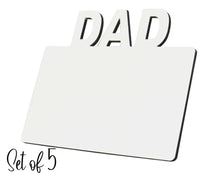 Load image into Gallery viewer, Set of 5 Dad Picture Frame Sublimation Blank Photo Panel 1st Father Day Gift Birthday Gift Step Dad Fathers Day Gift MDF Ready to Ship