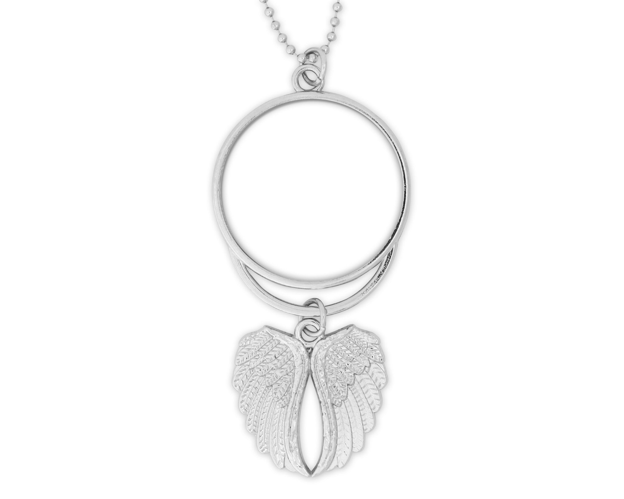 Sublimation High Quality Angel Wings Necklace Metal Gold