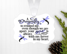 Load image into Gallery viewer, Dragonfly Ornament, Personalized Gift, Christmas Decoration, Inspirational Quote, Gift for Boyfriend, 3.95 x 2.76 inches
