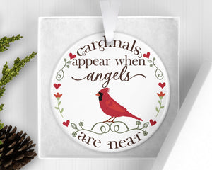 Cardinal Ornament, Personalized Ornaments, Memorial Gift, Family Gift,