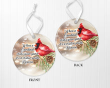 Load image into Gallery viewer, Personalized Ornaments, Cardinal Ornament, Personalised Gift, Sympathy Gift for Mom
