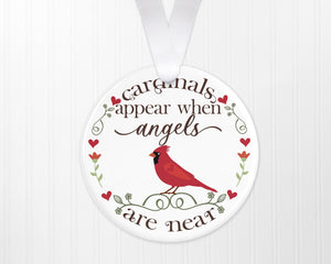 Cardinal Ornament, Personalized Ornaments, Memorial Gift, Family Gift,