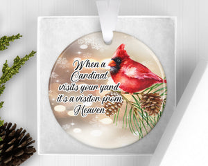 Personalized Ornaments, Cardinal Ornament, Personalised Gift, Sympathy Gift for Mom