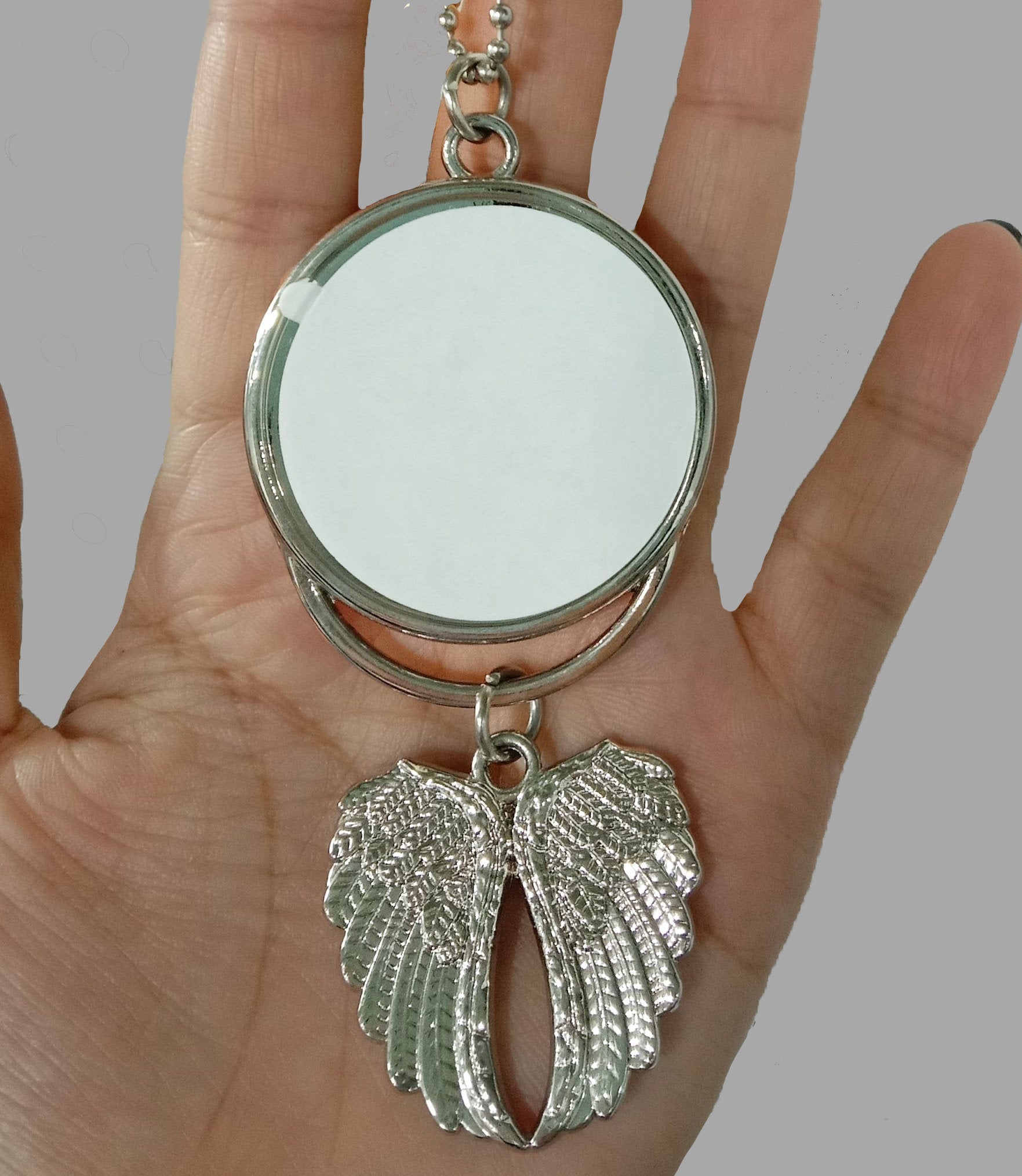  Ouhoe Car Hanging Ornament,Angel Wing Car Rearview