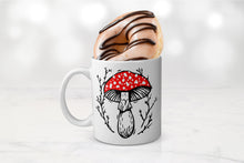 Load image into Gallery viewer, Coffee Mug, Mushroom, Ceramic Mug, Mycology, Mushroom Gift for Nature Lover, Mushroom Decor, Amanita Muscaria, 11 oz
