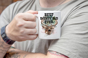 Coffee Mug, Best Bucking Dad, Step Dad Gift, Funny Coffee Mugs, Mugs With Sayings, Dad Coffee Mug, Ceramic Mug, 11 oz