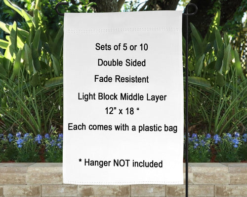 Garden Flag Sublimation Blanks, Yard Signs, Outdoor Decor, Door Hanger, Yard Flag, 12 x 18 inches, Ready to Ship, RTS